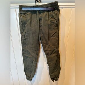 FAIR PLAY ALL IS FAIR Boys Size 30 Khaki Green Denim Joggers Drawstring Waist